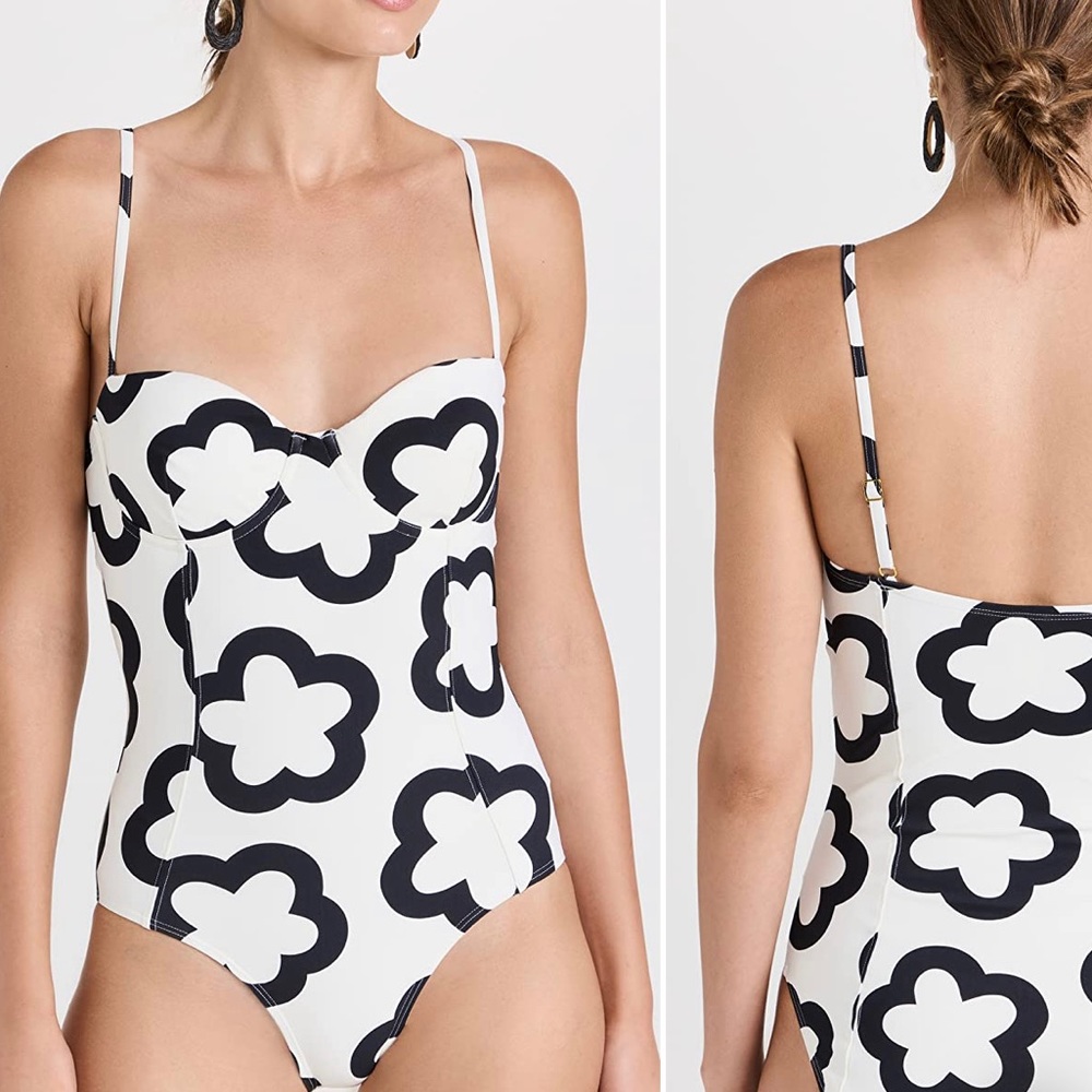 Tory Burch Flower-Print Underwire One-Piece Swimsuit